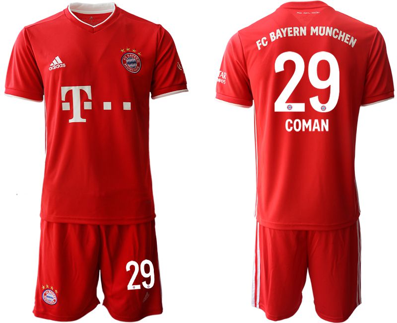 Men 2020-2021 club Bayern Munich home #29 red Soccer Jerseys